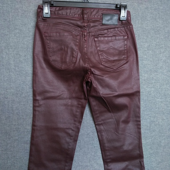 Armani Exchange Coated Moto/Ankle Jeans 25 P0 - Picture 4 of 4